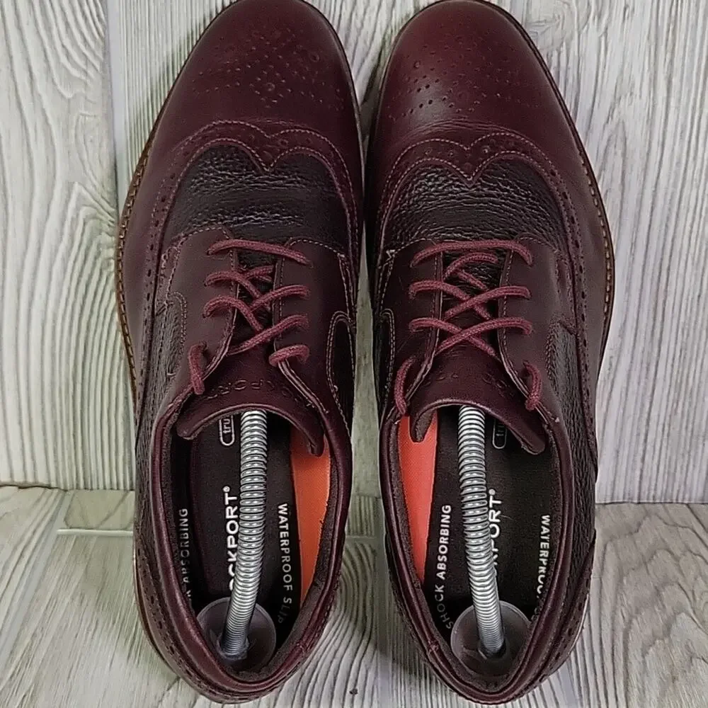 Rockport Dustin Wingtip Leather Lace Up Oxford Shoes Mens Size 9